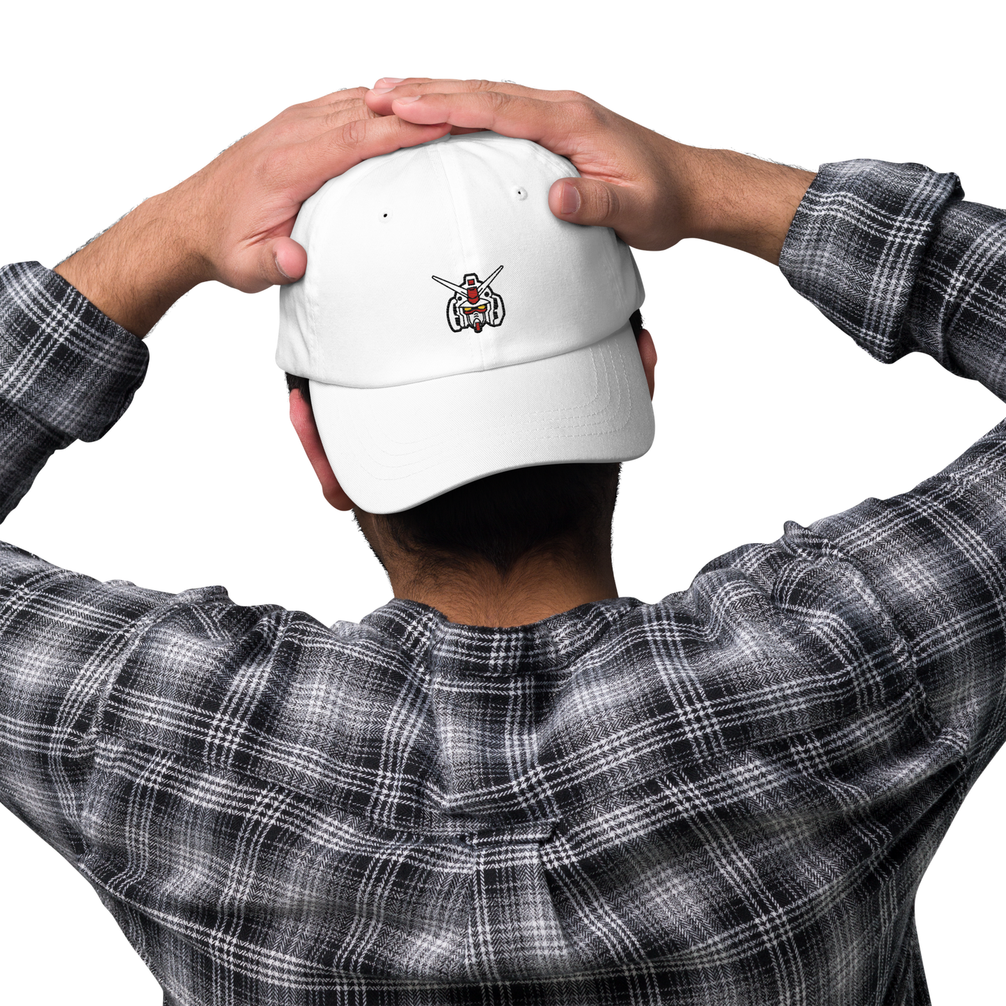 Sleek n' Classy Embroidered Gundam Head Logo Bill Cap: Perfect For Gundam and Anime Fans!