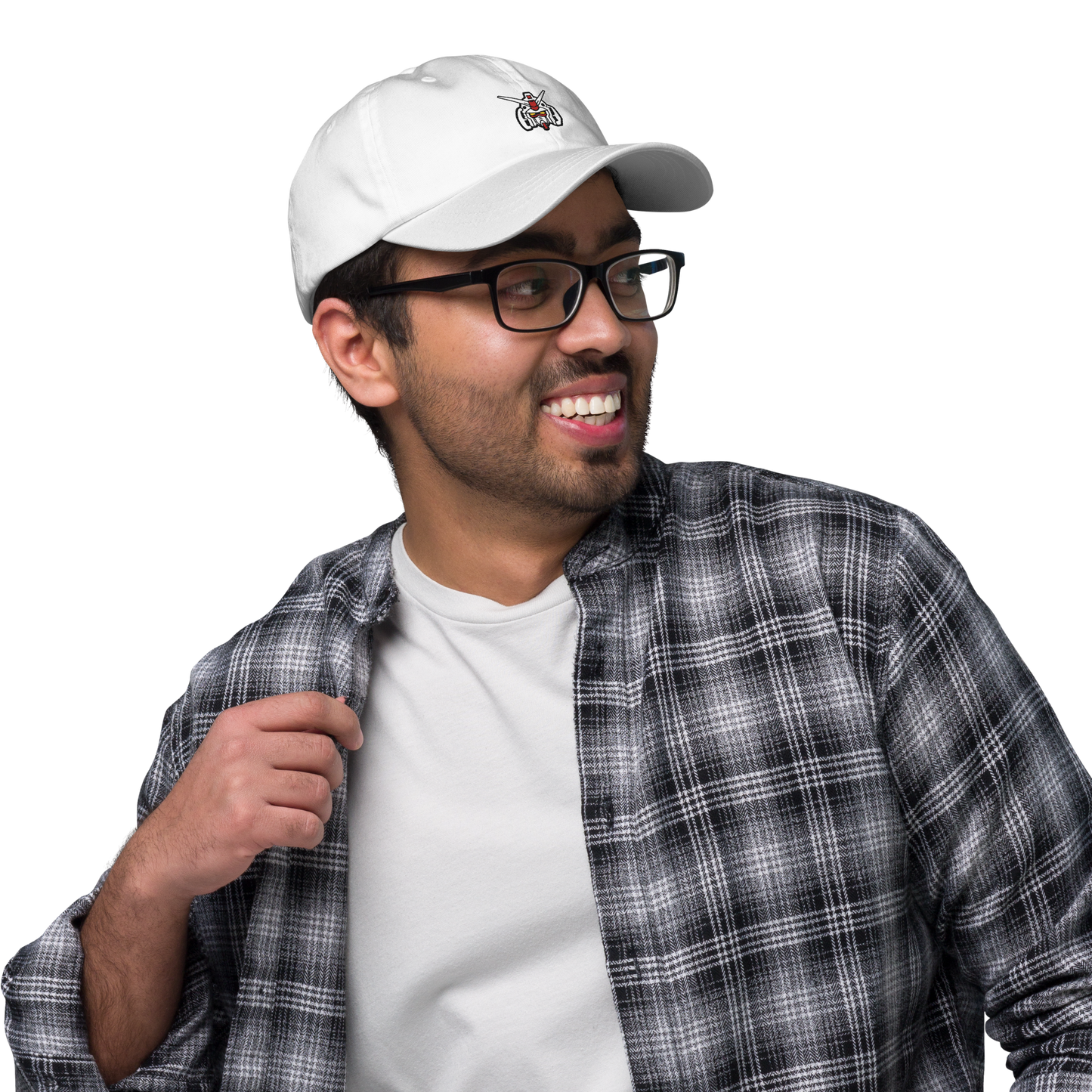 Sleek n' Classy Embroidered Gundam Head Logo Bill Cap: Perfect For Gundam and Anime Fans!