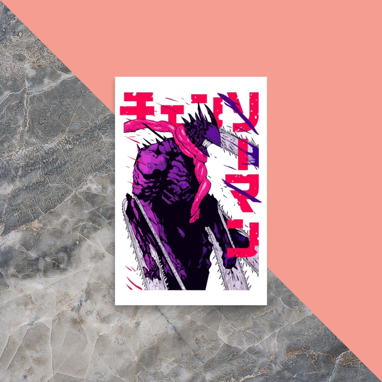 Chainsaw Devil Poster,Chainsaw Man,Anime,Manga