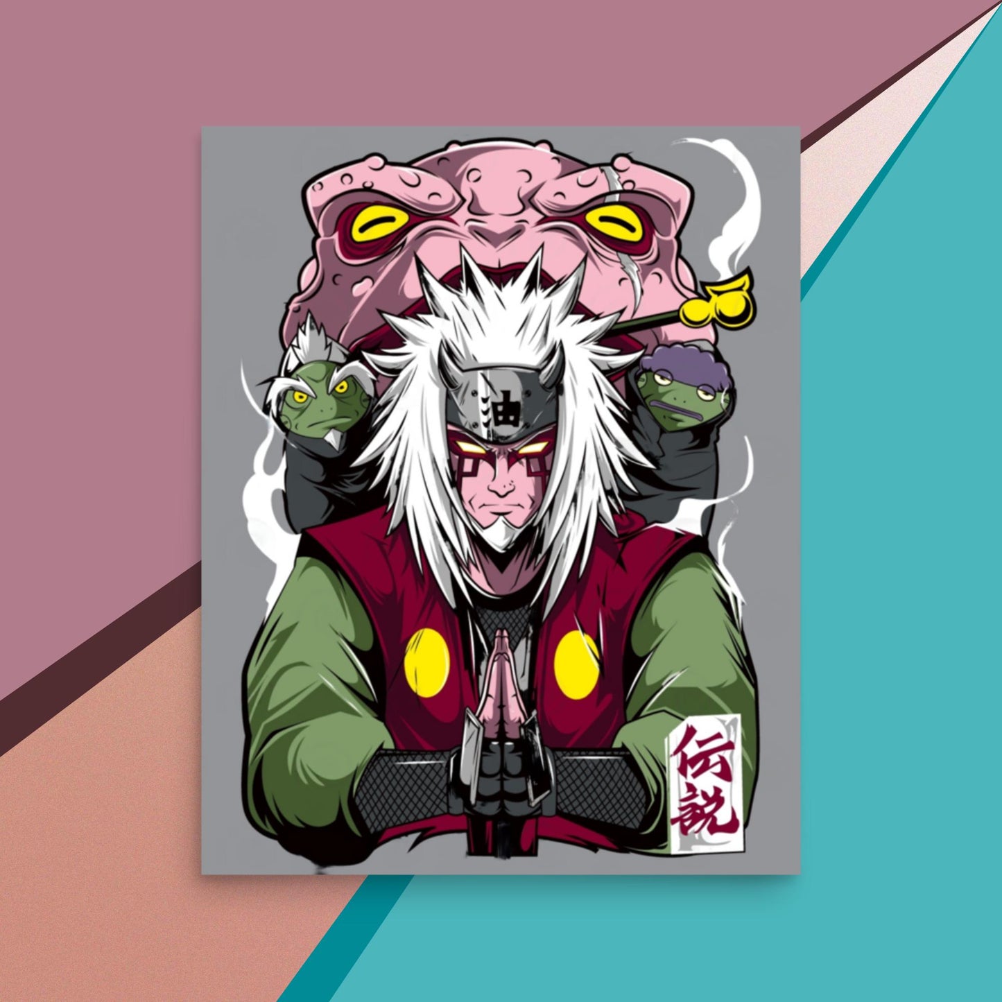 Toad Sage Jiraiya Poster,Naruto,Anime,Manga