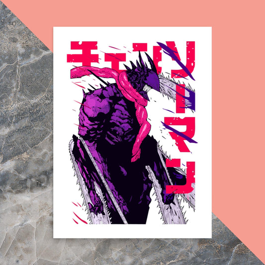 Chainsaw Devil Poster,Chainsaw Man,Anime,Manga