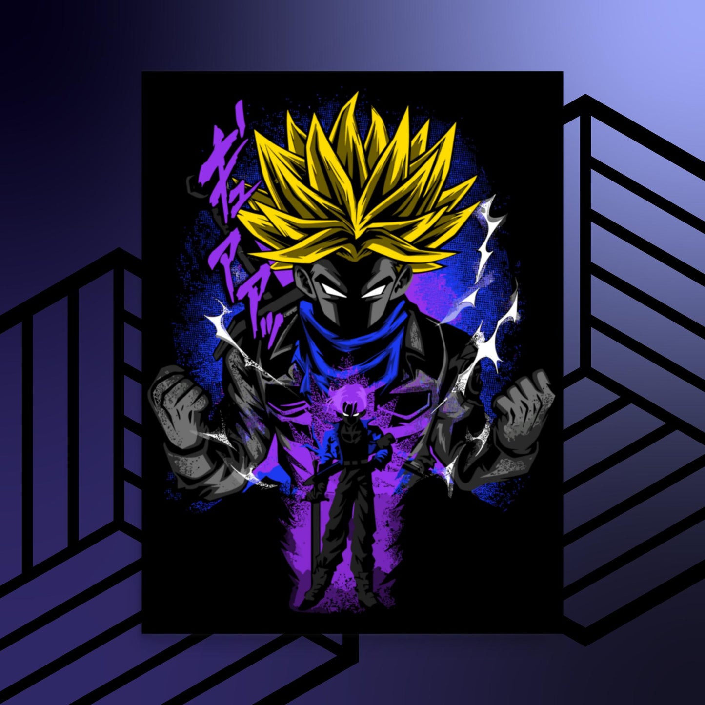 SSJ Trunks Poster,Dragon Ball,Anime,Manga