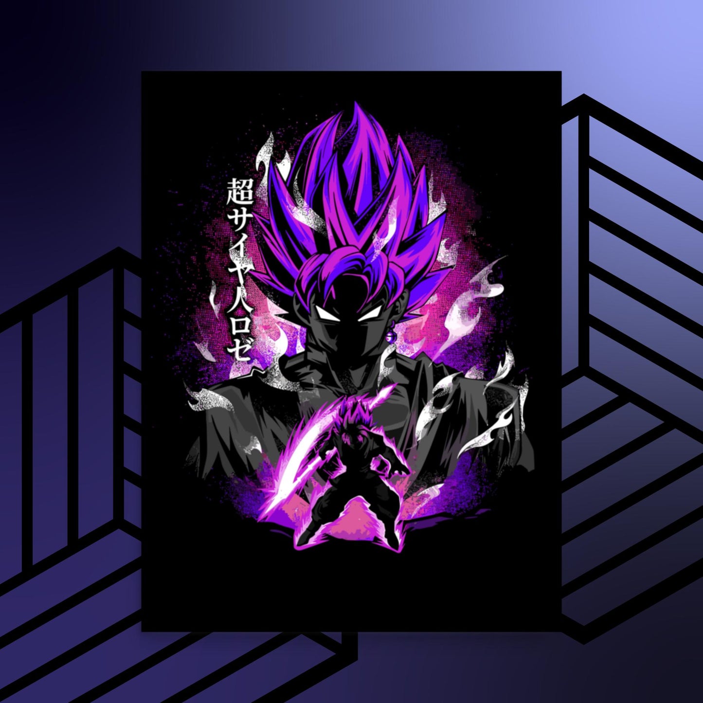 SSJR Goku Black Poster,Dragon Ball,Anime,Manga