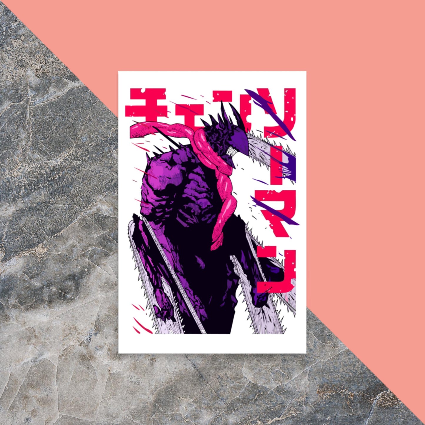 Chainsaw Devil Poster,Chainsaw Man,Anime,Manga