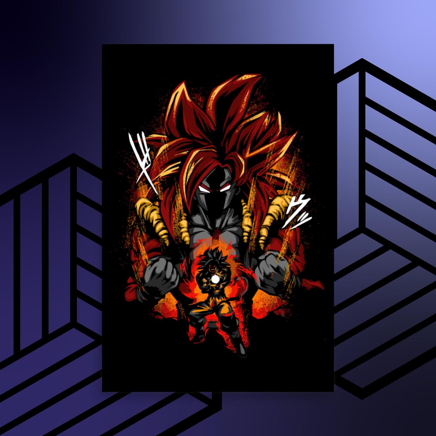 SSJ4 Gogeta Poster,Dragon Ball,Anime,Manga