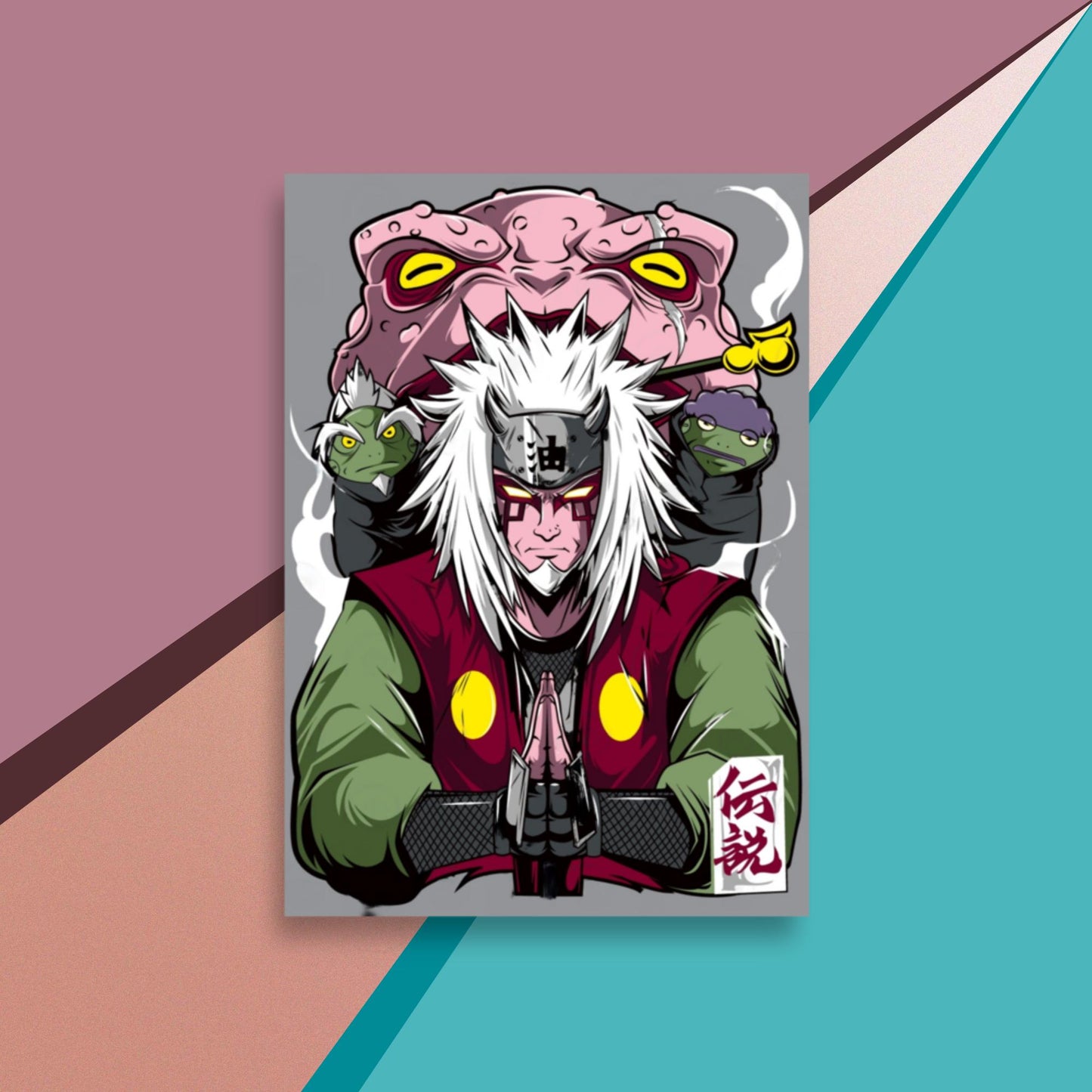 Toad Sage Jiraiya Poster,Naruto,Anime,Manga