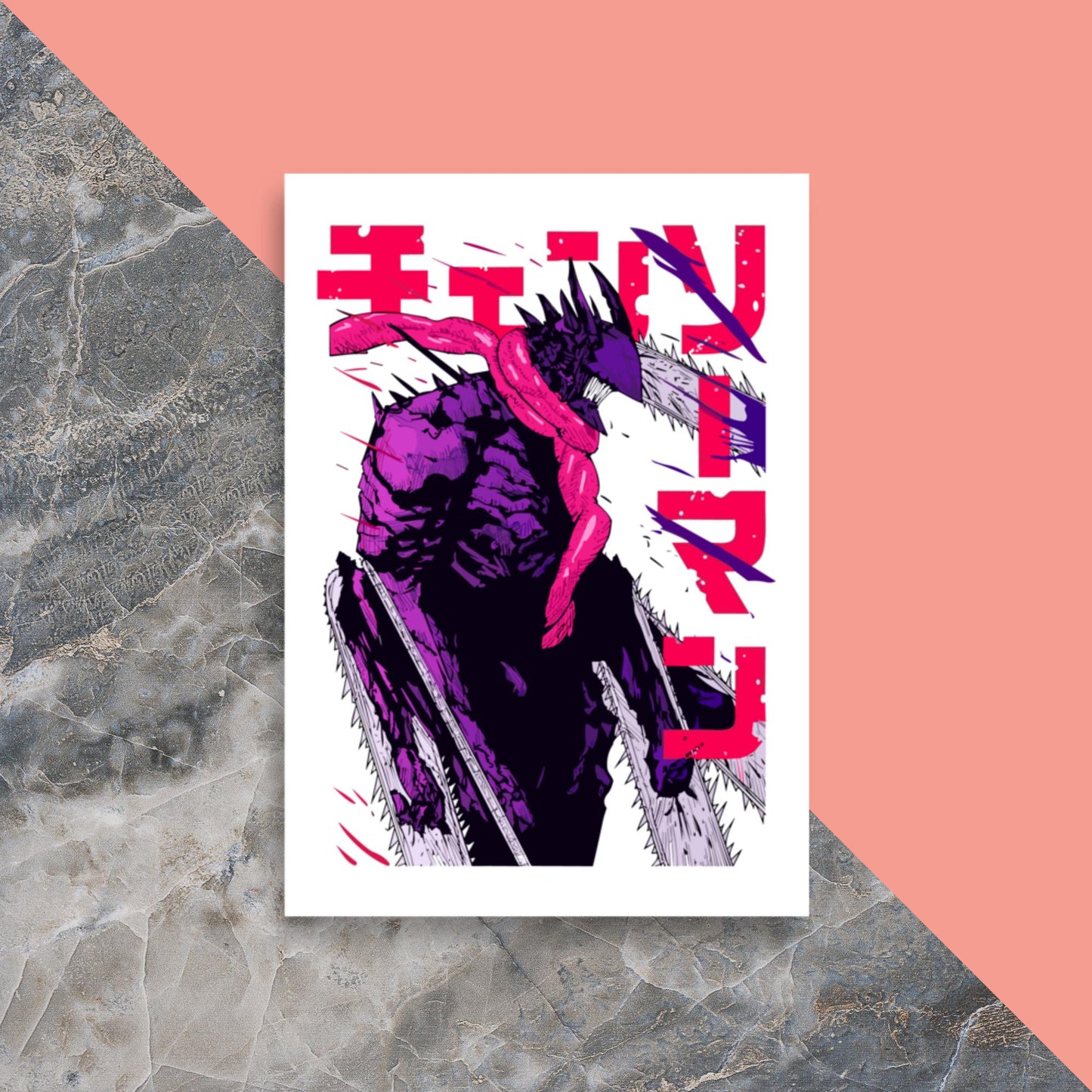 Chainsaw Devil Poster,Chainsaw Man,Anime,Manga