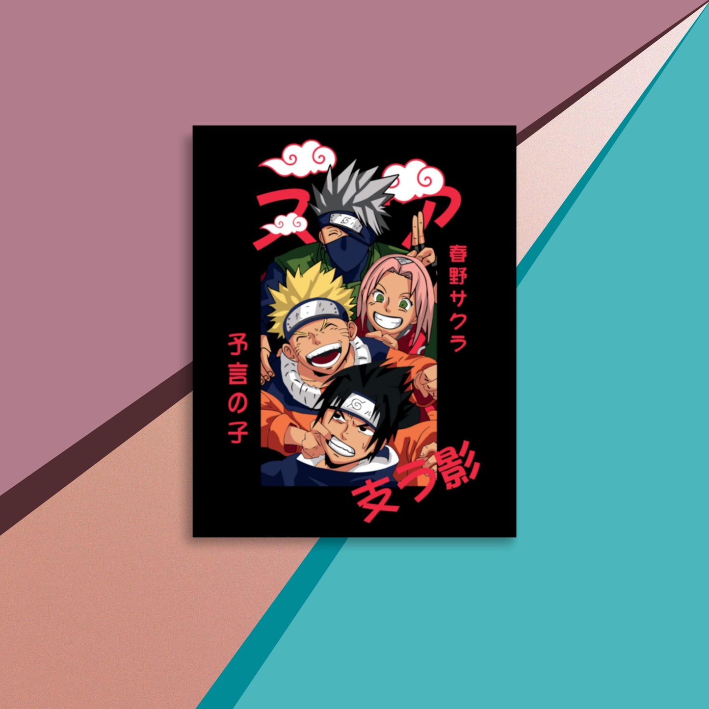 Team 7 Photo paper poster,Naruto,Anime,Manga