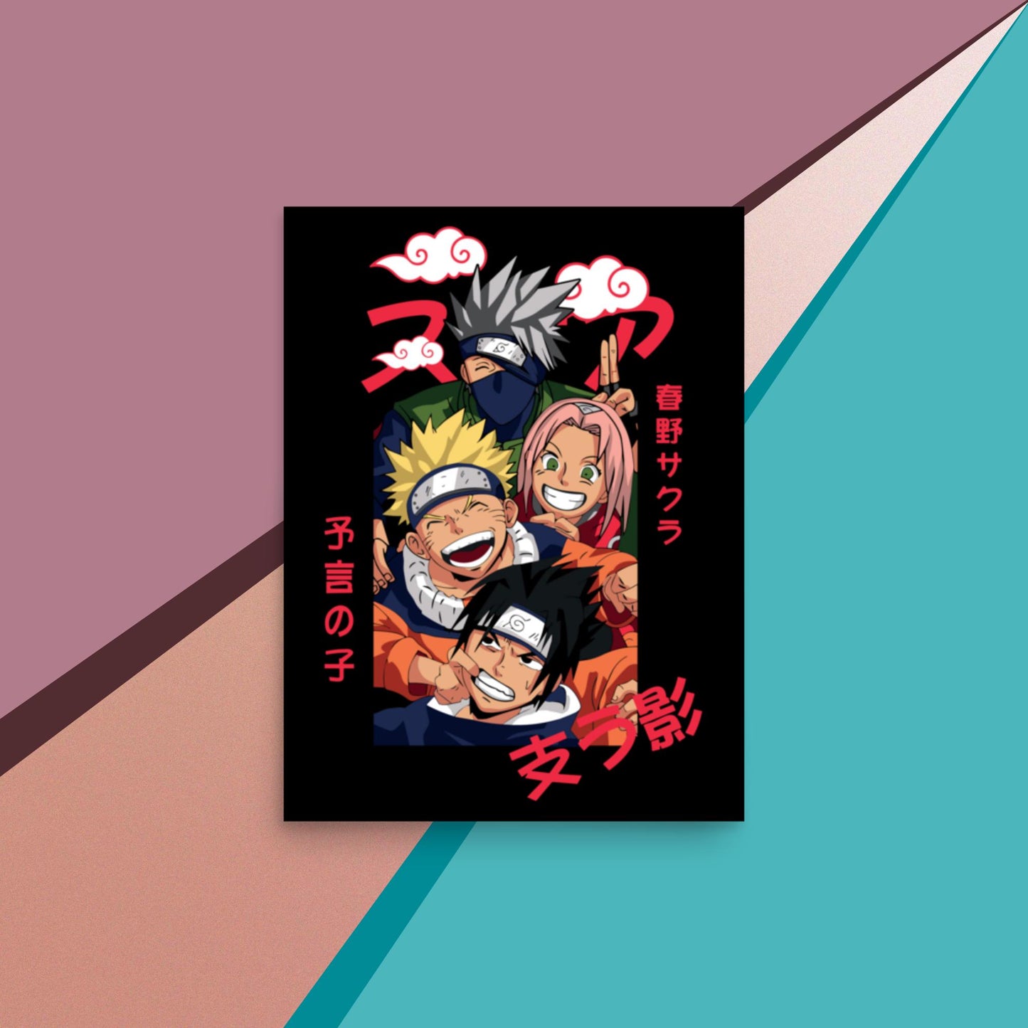 Team 7 Photo paper poster,Naruto,Anime,Manga