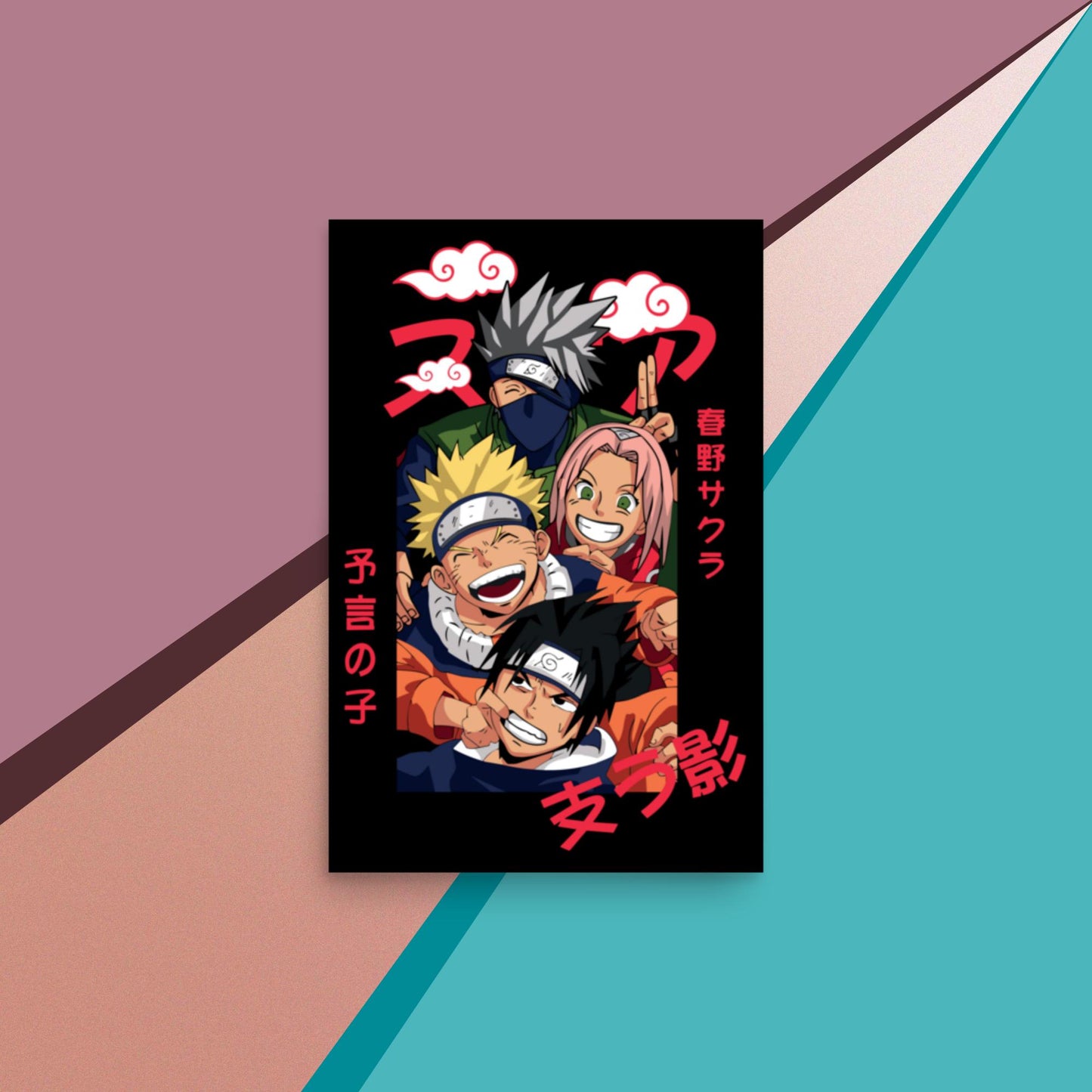 Team 7 Photo paper poster,Naruto,Anime,Manga