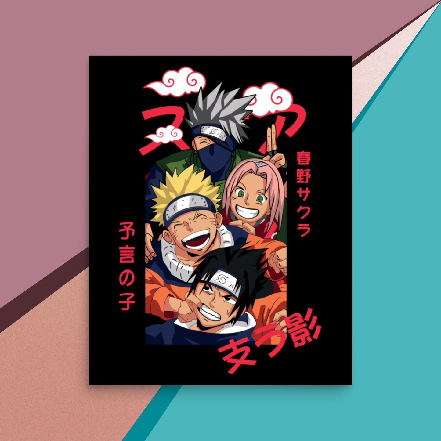 Team 7 Photo paper poster,Naruto,Anime,Manga