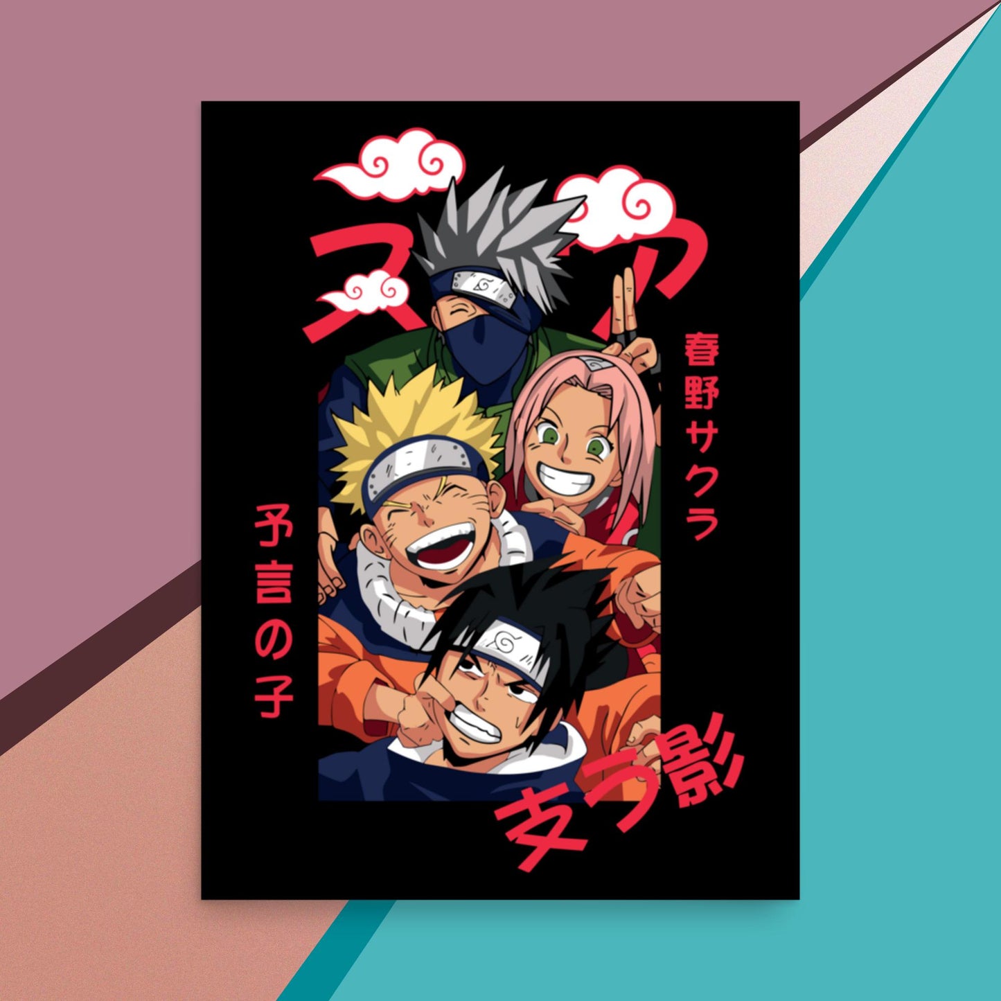 Team 7 Photo paper poster,Naruto,Anime,Manga