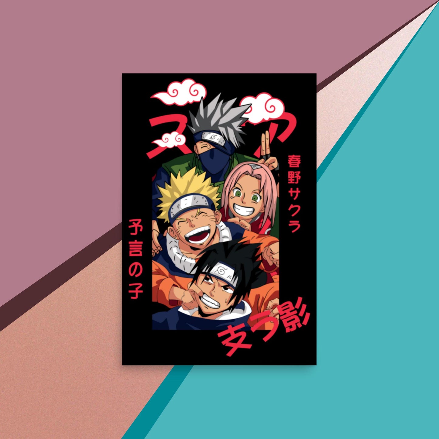 Team 7 Photo paper poster,Naruto,Anime,Manga