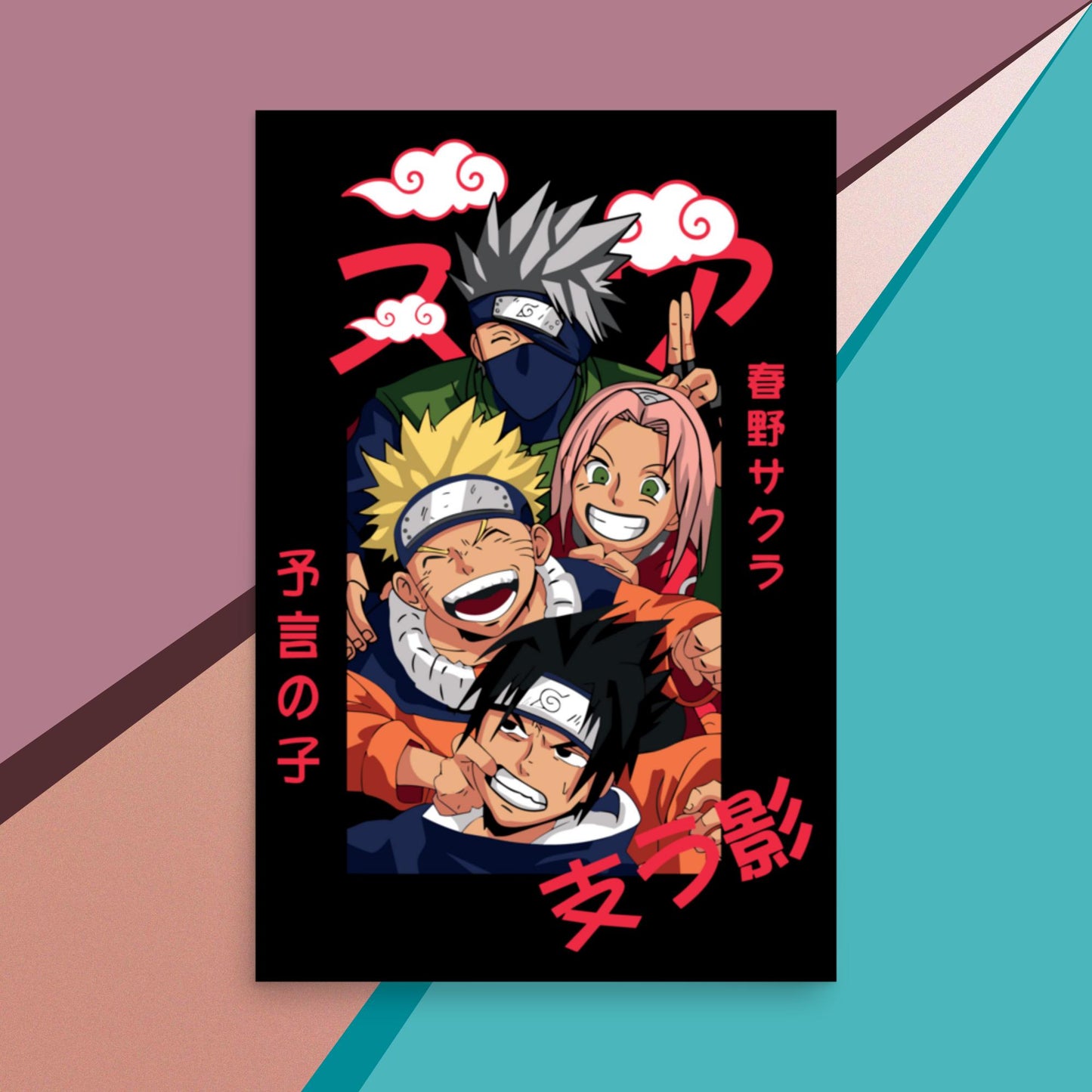 Team 7 Photo paper poster,Naruto,Anime,Manga