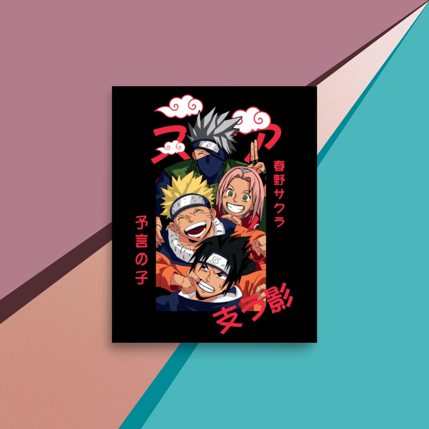 Team 7 Photo paper poster,Naruto,Anime,Manga